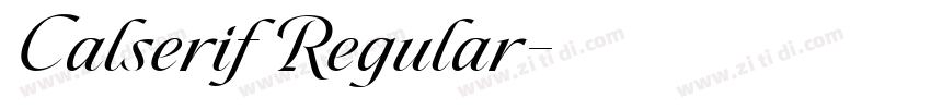 Calserif Regular字体转换